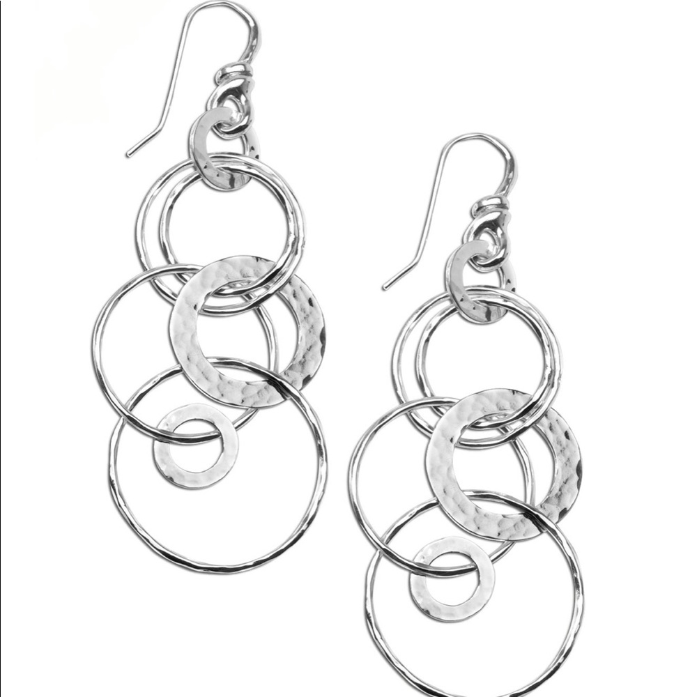 Ippolita Silver Multi-Link Jet-Set Earrings
